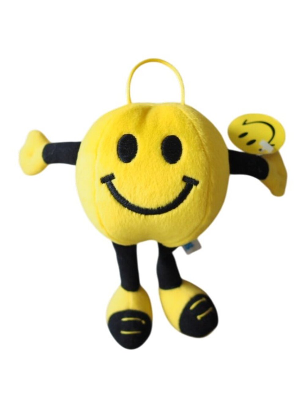 Vintage Kids Of America Smiley Face Happy Plush Hanging Toy 7 In New with Tags